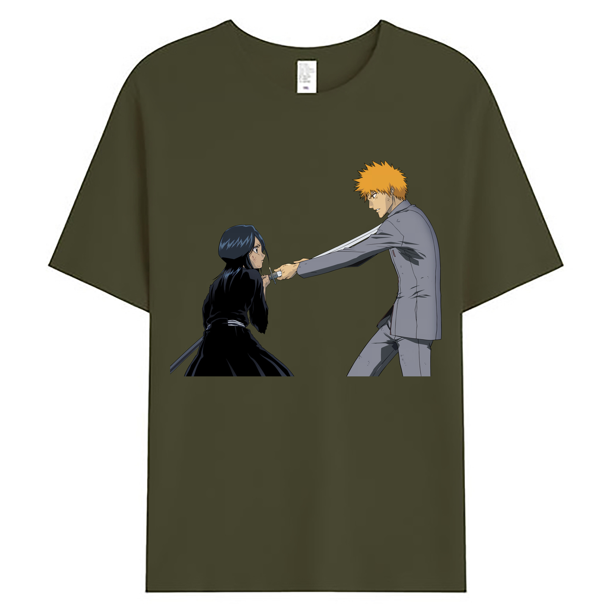 （画像用） ブリーチ 朽木ルキア BLEACH Kuchiki Rukia 綿100％ メンズ半袖Tシャツ｜肌触りやわらか＆通気性
